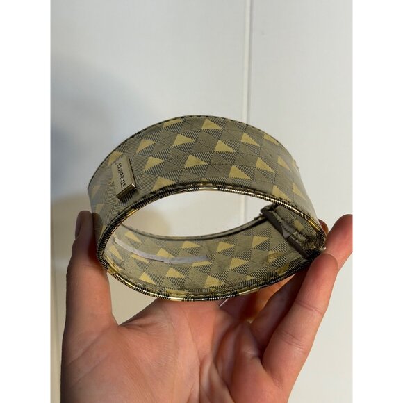 Starbucks Metallic Gold Coffee Cup Sleeve Reusable Triangle Pattern Holiday - Picture 3 of 7